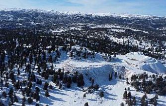 Toroslar’da kar güzelliği: Çocuğu da yaşlısı da doyasıya eğlendi