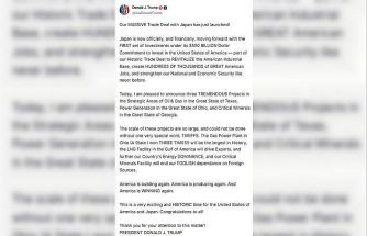 Trump, Japonya’nın 550 milyar dolarlık yatırım taahhüdü kapsamındaki ilk projeleri duyurdu