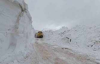 Türkiye-İran sınır hattında karla mücadele çalışması