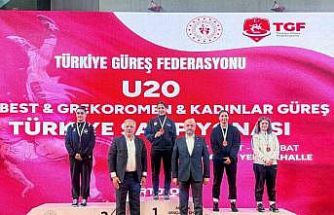 U20 Kadınlar Güreş Türkiye Şampiyonası tamamlandı