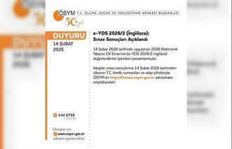 YDS 2026/2 sonuçları açıklandı
