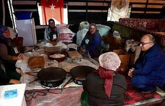 Yörüklerin ’Kıl çadırı’ kuruldu fuarın gözdesi oldu