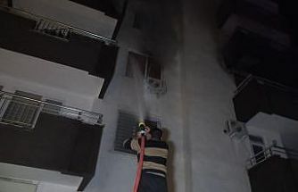 5 katlı binada korkutan yangın:2 kişi dumandan etkilendi