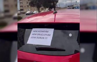 Acemi sürücüden trafikte ’ilginç’ önlem