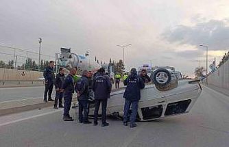 Adıyaman’da otomobil takla attı: 3 yaralı