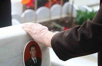 Arefe gününde Cebeci Askeri Şehitliği’ni ziyaret eden aileler şehitlerin kabirleri başında dua etti