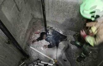 Asansör boşluğuna düşen işçi yaralandı