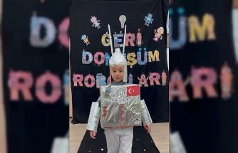 Aydıntepe’de geri dönüşüm malzemeleriyle robot defilesi yapıldı