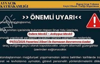 Ayvacık Kaymakamlığı: "Hapan grup yolu bayrama kadar kapalı"