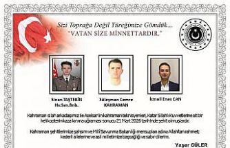 Bakan Güler’den Katar’daki helikopter kazasındaki şehitler için taziye mesajı