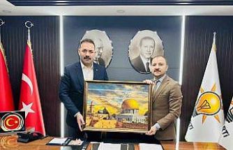 Başkan Çağlayan’a "Mescid-i Aksa" tablolu ziyaret