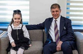 Başkanlık makamında gurur veren buluşma