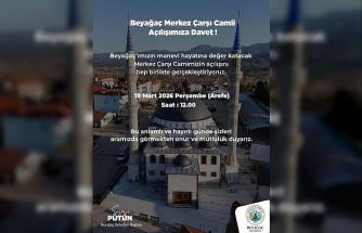 Beyağaç Merkez Çarşı Cami ibadete açılıyor