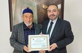 Beyşehirli 84 yaşındaki hafız Konya ikincisi oldu