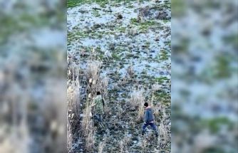 Burdur’da kaçak avcılar drondan kaçamadı