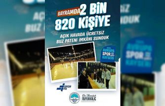 Büyükşehir’in açık hava buz pateni pisti bayramda 2 bin 820 kişiye hizmet verdi