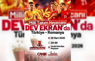 Canik’te milli heyecan dev ekrana taşınıyor