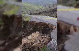 Çermik’te yolda çökme meydana geldi