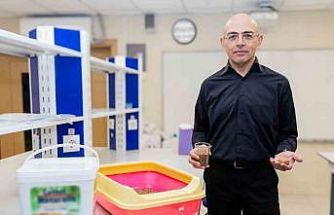 Ceviz kabuğundan kedi kumu üretti