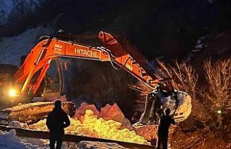 Çığ vurdu, devlet ve ilgili kurumlar çalışma başlattı, Beşağaç köyü karanlıktan kurtarıldı