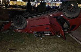 Çorum’da otomobil takla attı: 1 yaralı