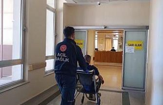 Devrilen motosikletin sürücüsü yaralandı