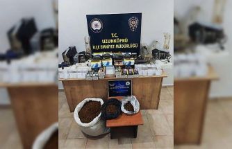 Edirne’de kaçak tütün ve makaron operasyonu