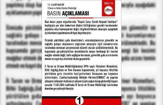 Elazığ Valiliği’nden denetim açıklaması
