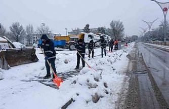Erzincan’da karla mücadele çalışmaları sürüyor