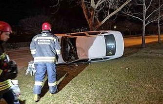 Eskişehir’de kontrolden çıkan otomobil takla attı: 1 yaralı