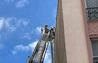 Fırının bacasında çıkan yangın korkuttu