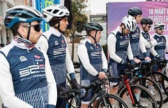 Gebze’den Çanakkale’ye pedal çevirecek bisikletliler yola çıktı