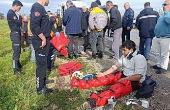 Gelen telefonla şantiyeye geri dönmek için ani manevra yaptı, muhtemel faciadan dönüldü