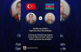 Genelkurmay Başkanı Orgeneral Bayraktaroğlu, Azerbaycanlı mevkidaşı ile telefonda görüştü