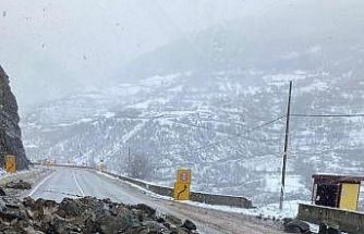 Gümüşhane’de heyelan karayolunu kapattı