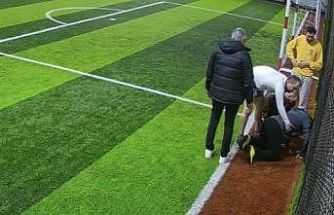 Halı saha maçında kalbine yenik düştü: O anlar kamerada