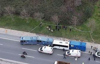 İstanbul’da 4 cezaevi aracı kaza yaptı