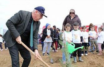İzmir’de yangından etkilenen bölgelerde fidan dikimi yapıldı
