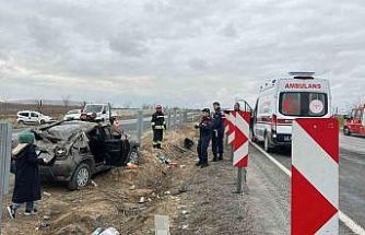 Karapınar’da otomobil takla attı: 4 yaralı