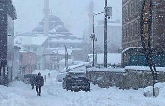 Karlıova’da kar yağışı yeniden etkili oldu