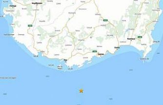 Kaş açıklarında 3.8 büyüklüğünde deprem meydana geldi