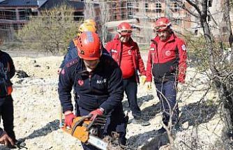 Kastamonu’da AFAD ekiplerinden heyelan tatbikatı
