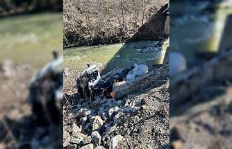 Kastamonu’da beton mikseri dere yatağına uçtu: 1 yaralı