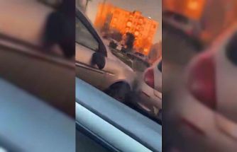 Kaza sonrası çocukların çığlıklarına rağmen kavga ettiler