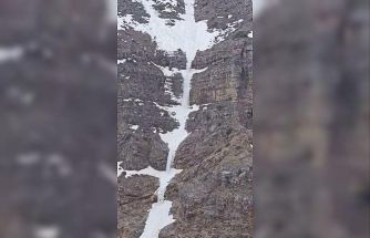 Kemaliye’de "kar şelalesi" görüntülendi