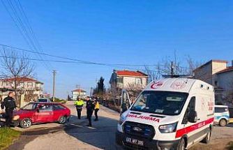 Keşan’da iki otomobilin çarpıştığı kazada 1 kişi yaralandı