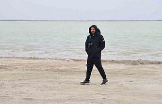 Kırşehir’de flamingolar fotoğraf tutkunlarının objektifine yansıdı