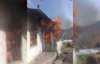 Köy evinde korkutan yangın