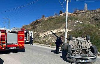 Kütahya’da otomobil takla attı: 1 yaralı