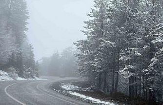 Kütahya’nın Domaniç Dağı’nda kar yağışı